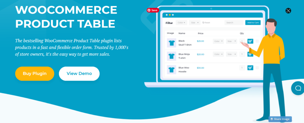 woocommerce product table