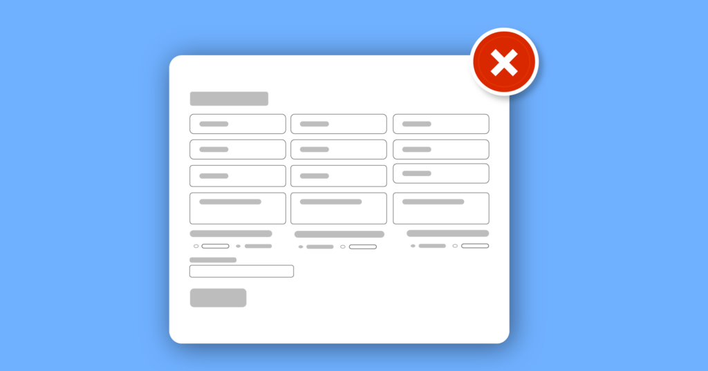 Don't add unnecessary fields to your contact forms