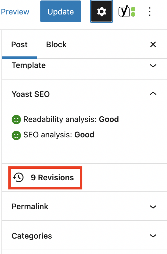 what is WordPress revision