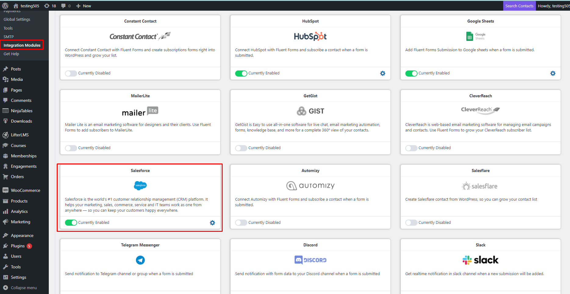 SalesForce Integration FF