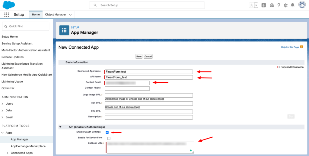 Salesforce form builder - Fluent Forms 