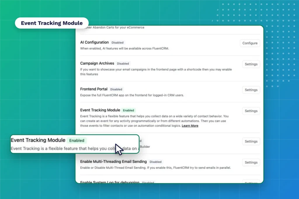 fluentcrm-event-tracking-module-enable