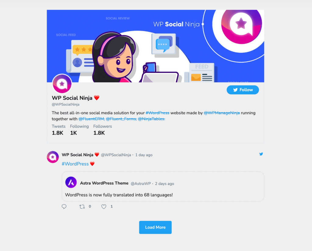 social media marketing automation example by wp social ninja