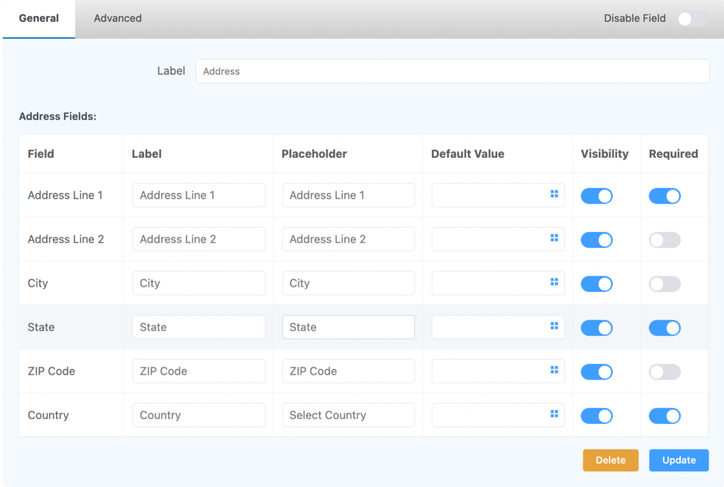 address field Paymattic, recurring payment wordpress