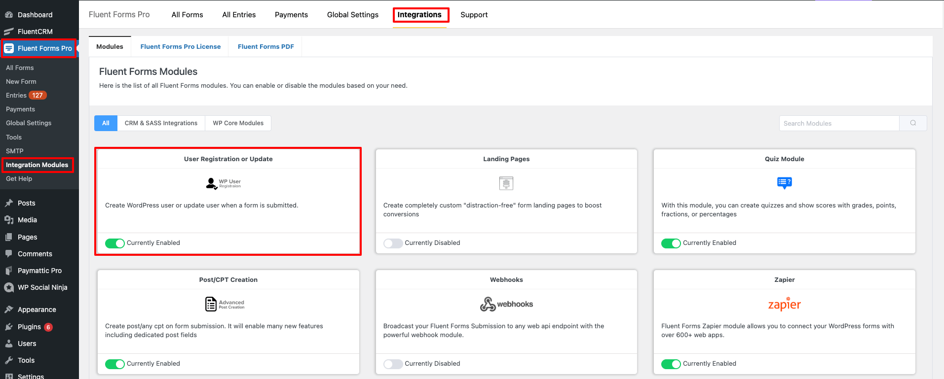 Universal Profile - Options - Complete Form