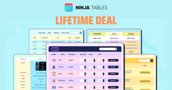 Ninja Tables Lifetime Deal: Best Solution for WordPress Tables