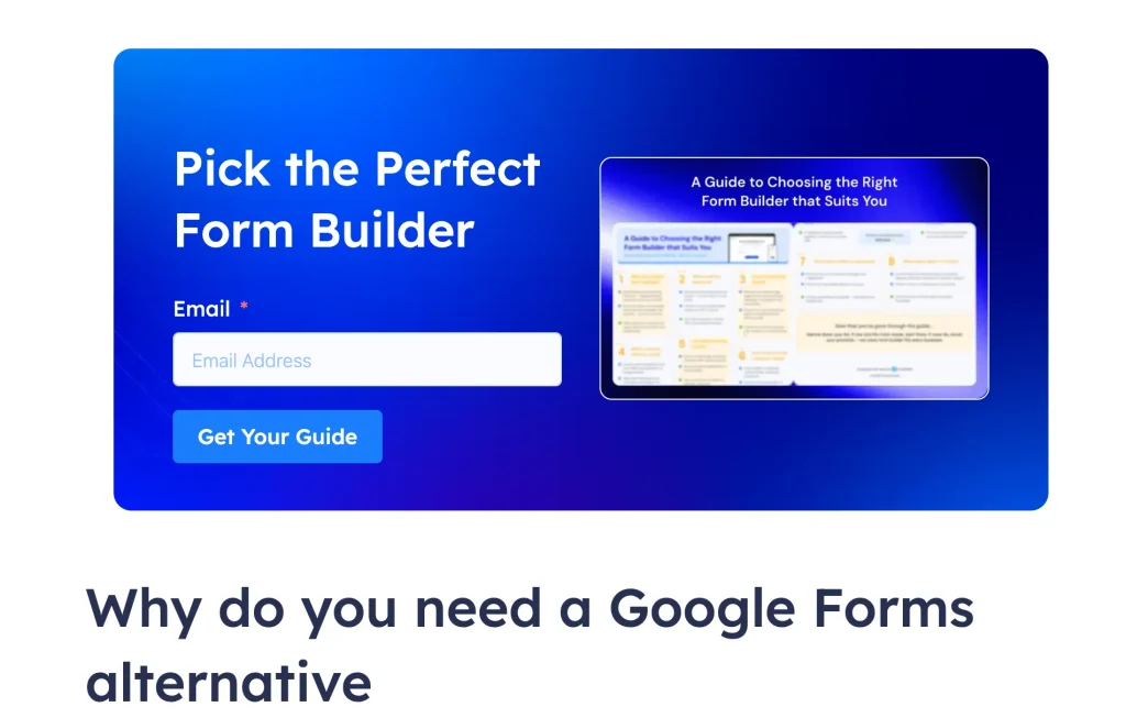 Fluent Forms - in-context lead capture