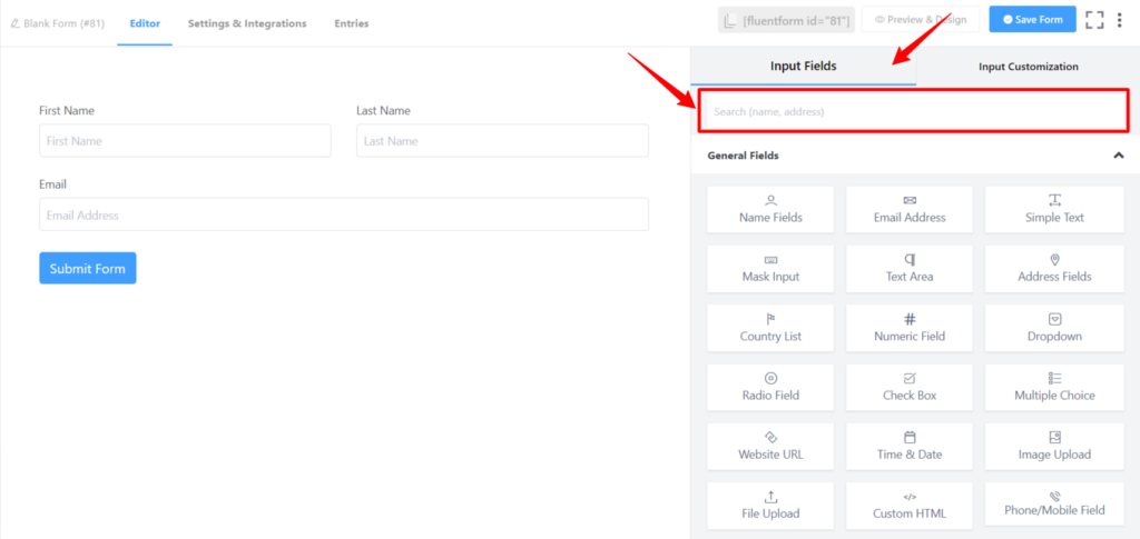 How to Add Fields to Fluent Forms - WP Manage Ninja