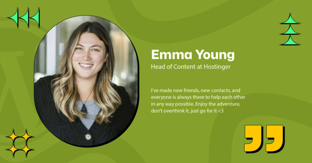 Emma Young, Hostinger, WordPress