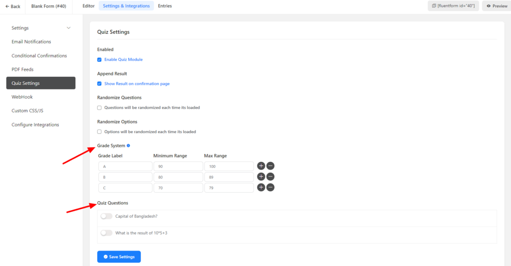 Fluent Forms Quiz Module - WP Manage Ninja