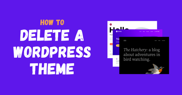 How to delete a WordPress theme
