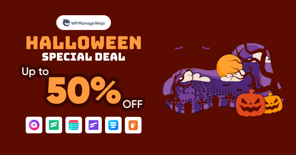 Halloween special discount, wordpress, wpanageninja