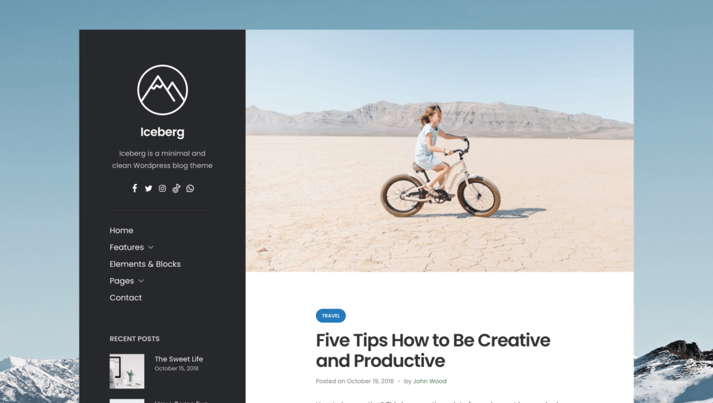 Iceberg - WordPress accessibility theme