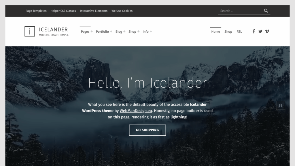 Icelander - WordPress accessibility theme