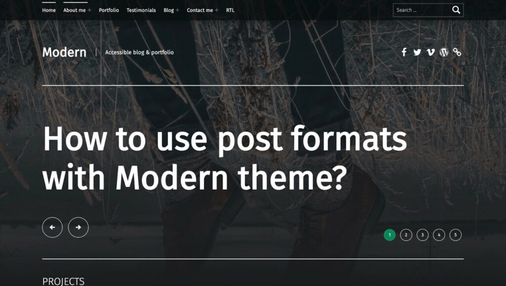 Modern - WordPress accessibility theme