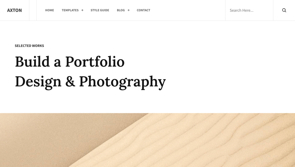 Axton - WordPress theme for portfolio and photography