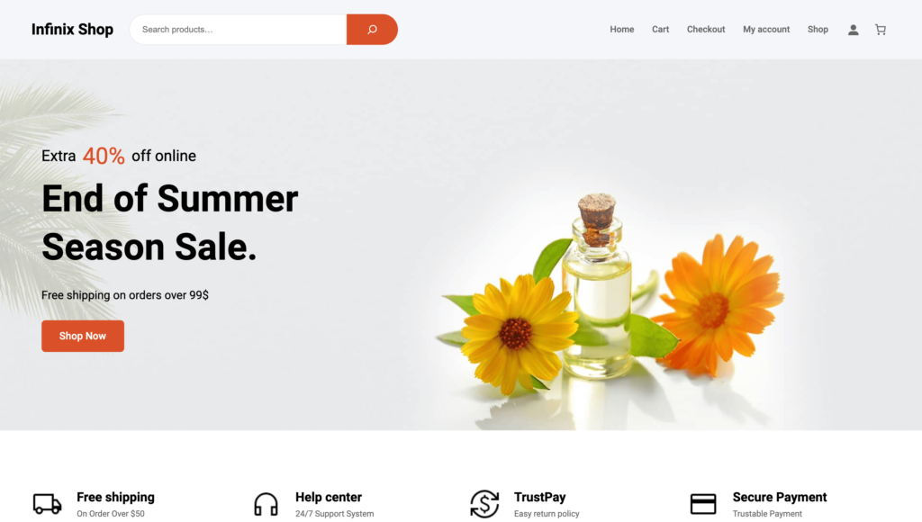 Infinix Shope - WordPress Full Site Editing eCommerce theme 