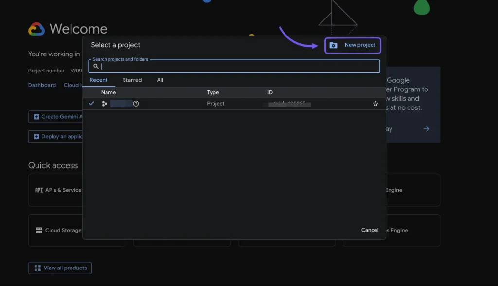 Google cloud console to connect your youtube feed with your WordPress