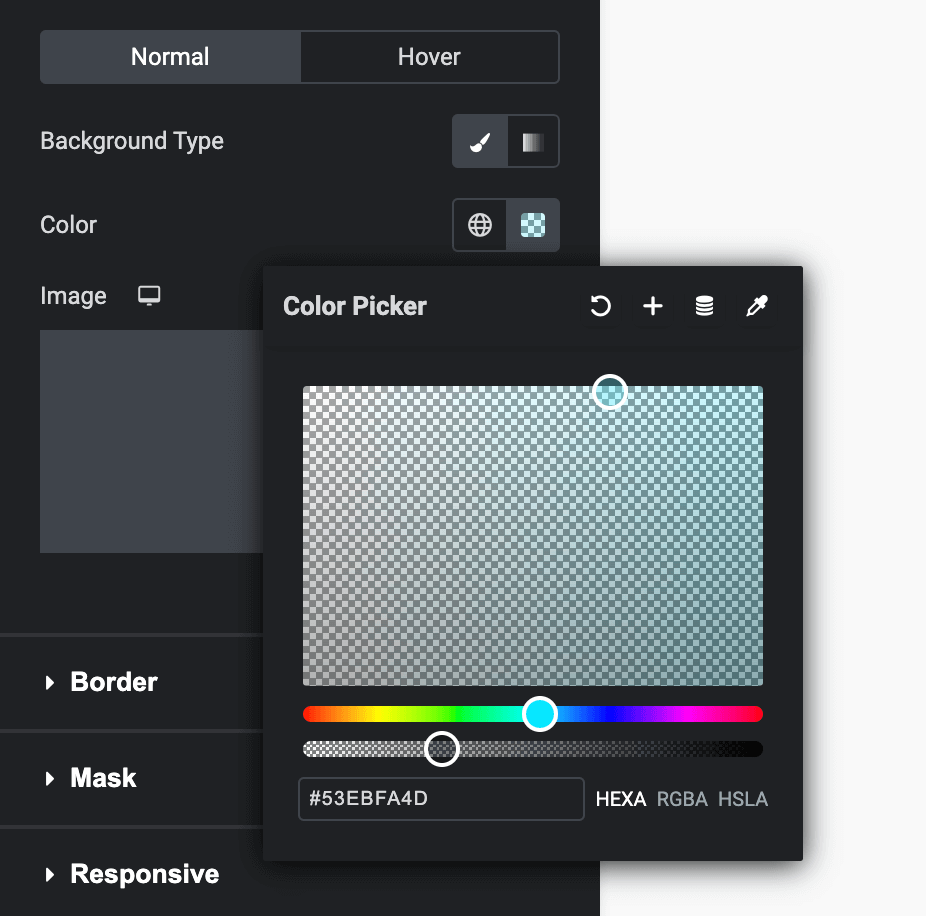 Change background color in Elementor