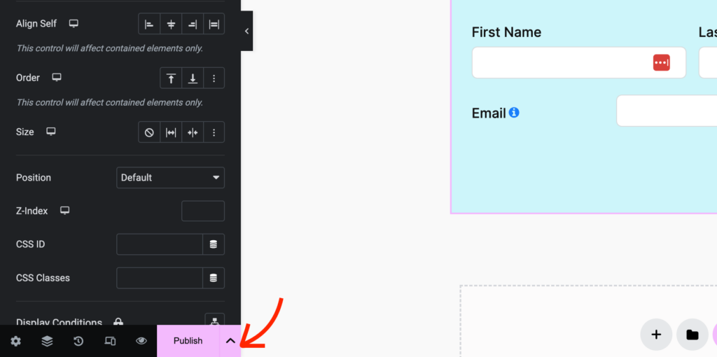 Publish your Elementor page