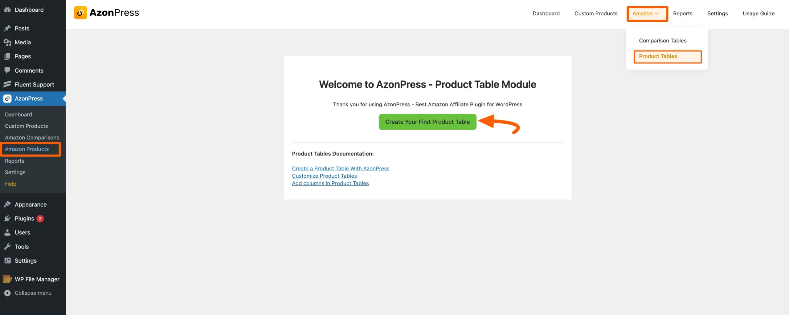 Create-your-first-Product-table