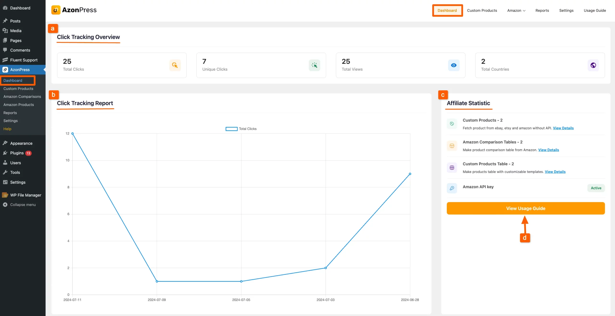 Dashboard-of-AzonPress