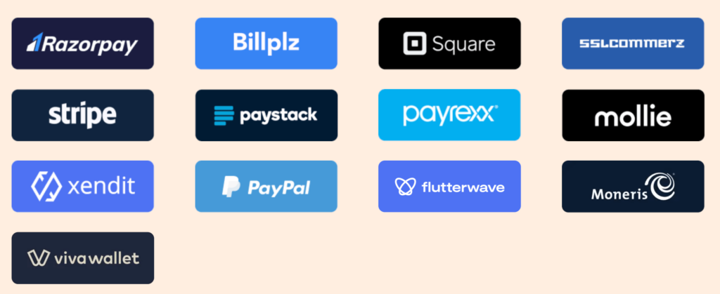 Multiple payment methods