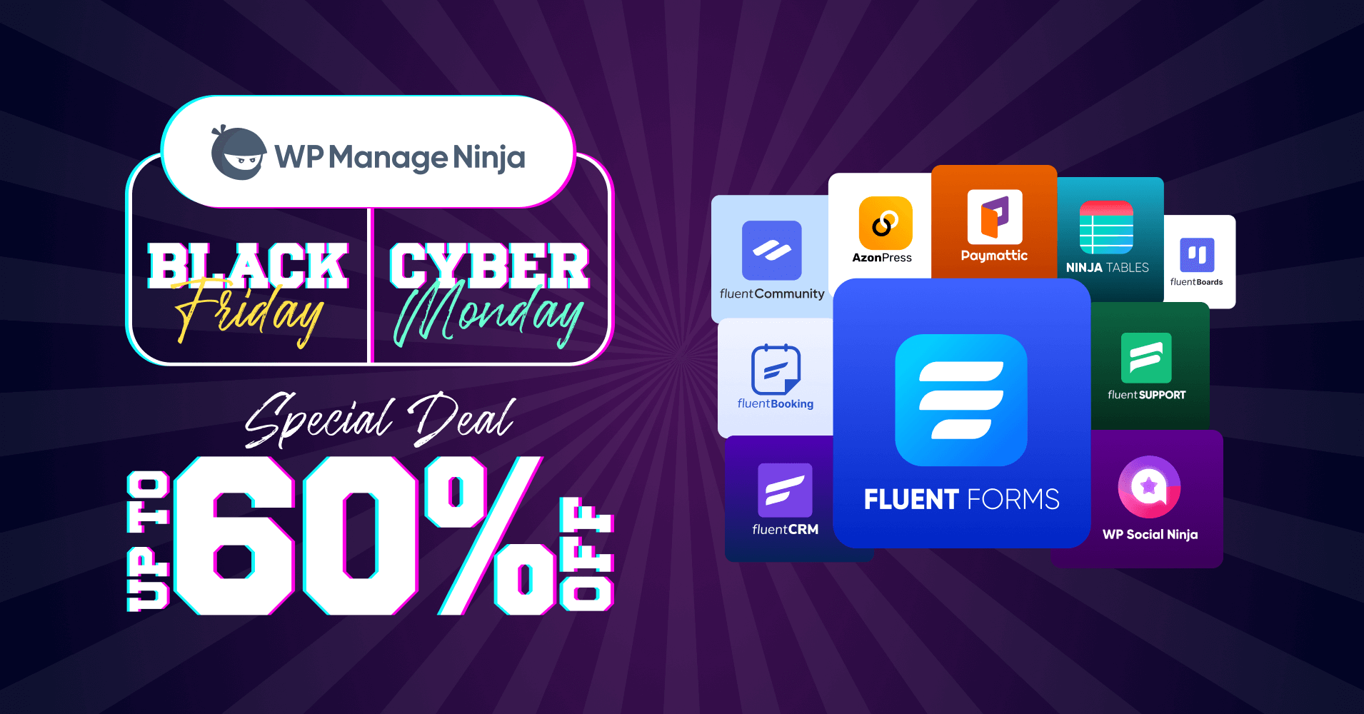 WPManageNinja Black Friday Cyber Monday Special Discounts