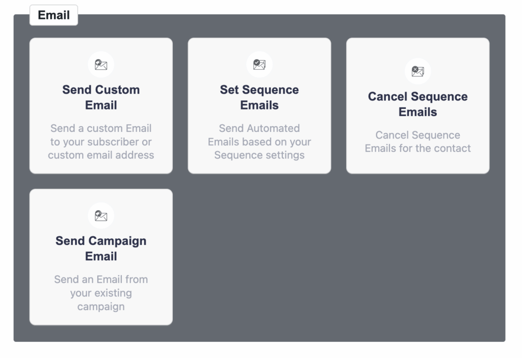 Email section