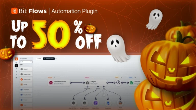 Bit Flows Discount Banner for WPManageNinja Halloween Deal 2026