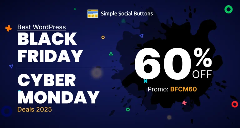 Simple Social Buttons Black Friday WordPress developer 2025, WordPress developer Black Friday 2025