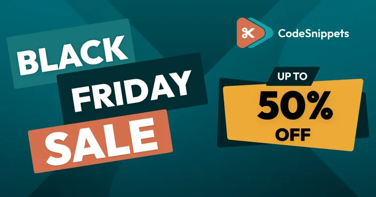 Code Snippets Black Friday WordPress deals, Black Friday deals 2025
