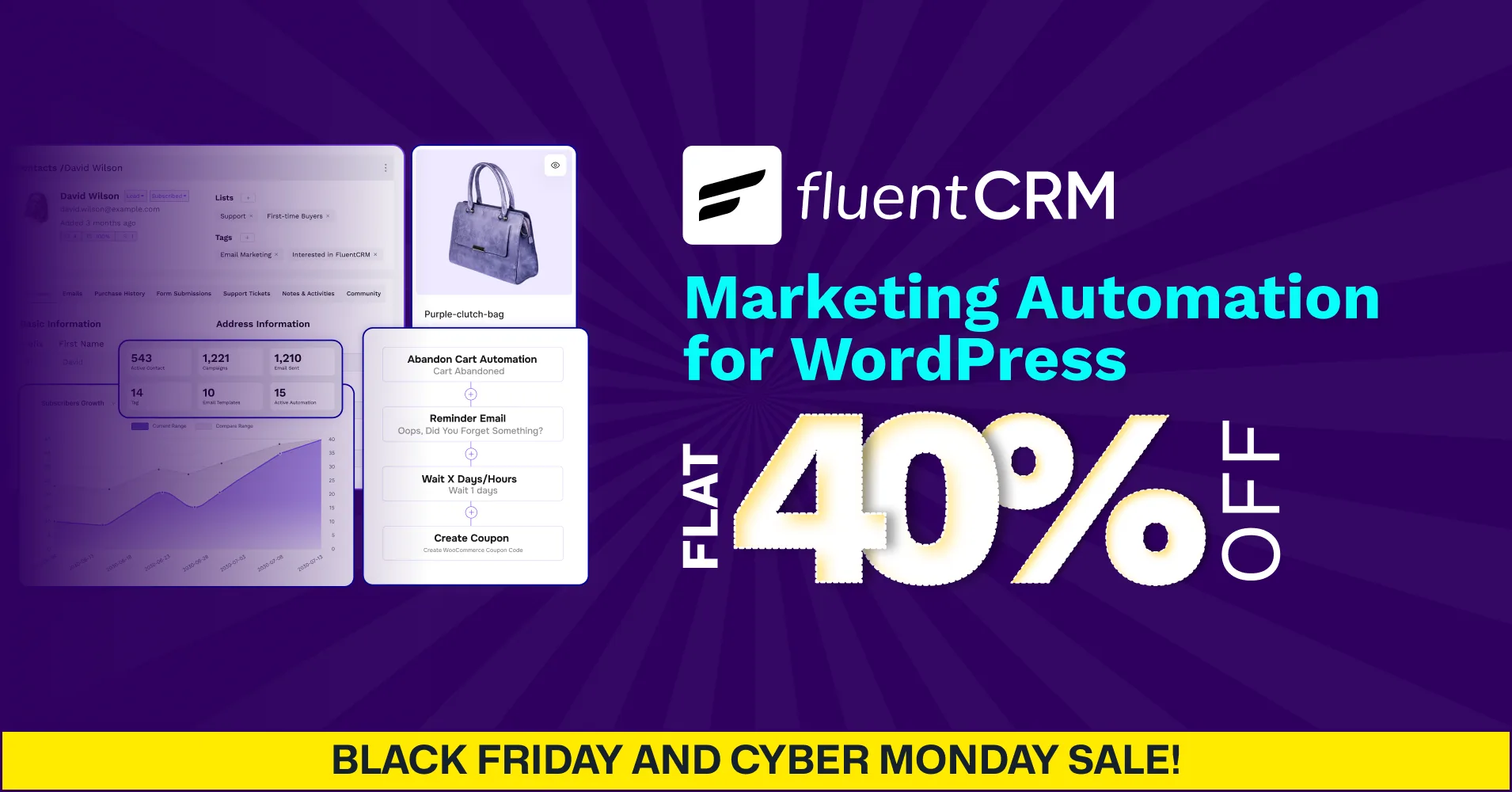 FluentCRM is offering black friday deal 2025, Black Friday WordPress deals