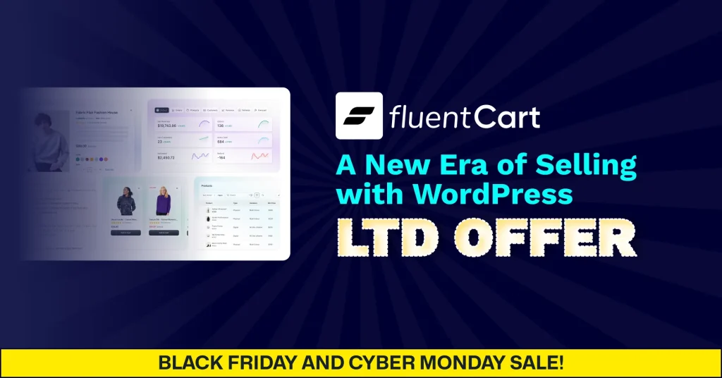 FluentCart is offering Lifetime deal, WordPress lifetime deals, WordPress black Friday deals 2025