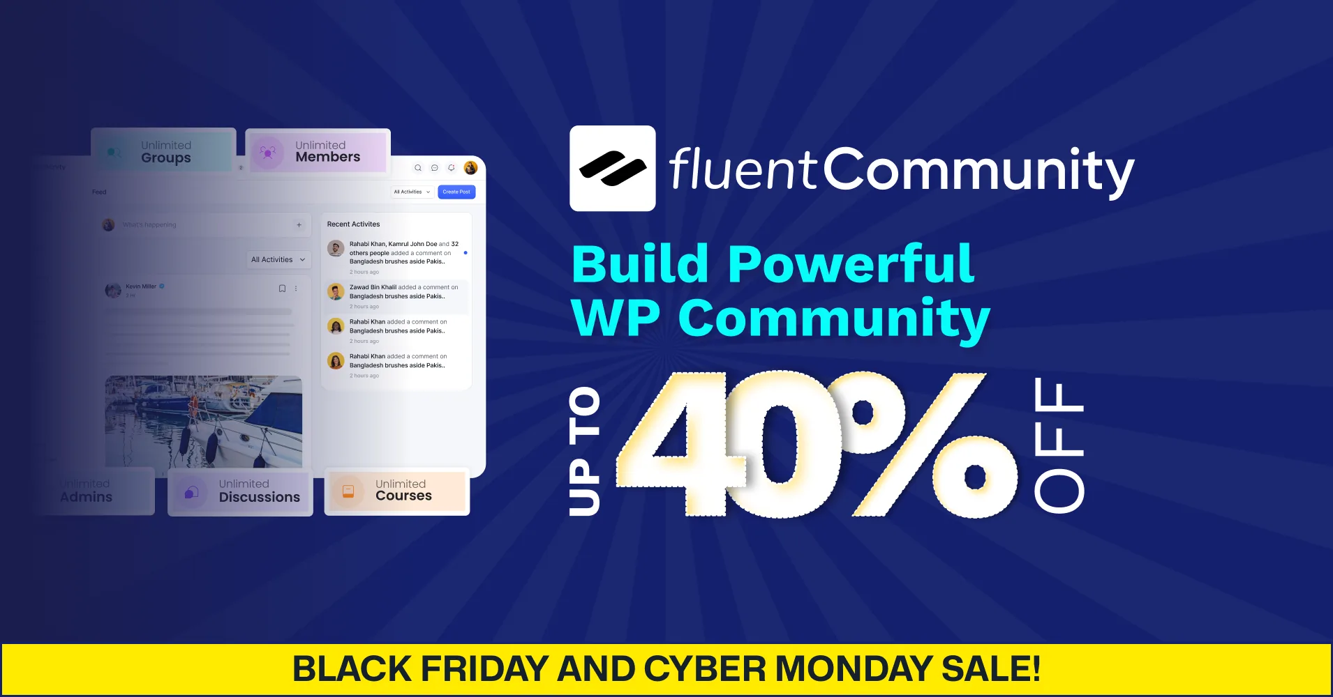 FluentCommunity is offering black friday deal 2025, WordPress black friday deals