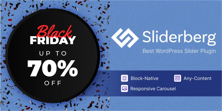 Sliderberg WordPress black friday deals 2025, black Friday deals WordPress