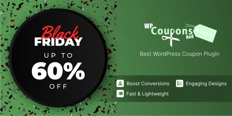 WP Coupons & Deals is offering Black Friday deals, Best WordPress Black Friday deals
