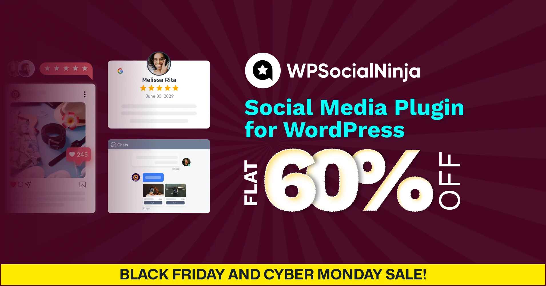 WP Social Ninja is offering Black Friday WordPress deal 2025, Black Friday WordPress deals