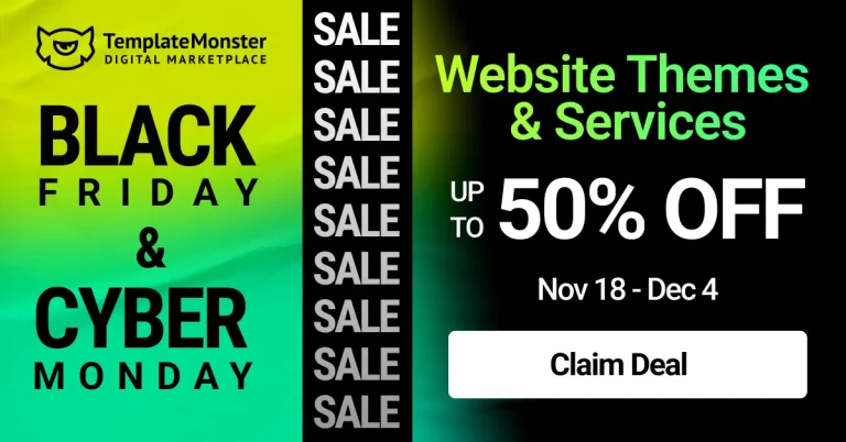 TemplateMonster WordPress Black Friday sale 2025, Black Friday sale WordPress 2025