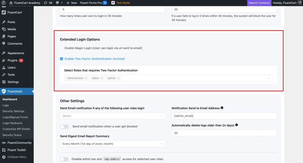 Enable Two-Factor Authentication for WordPress security