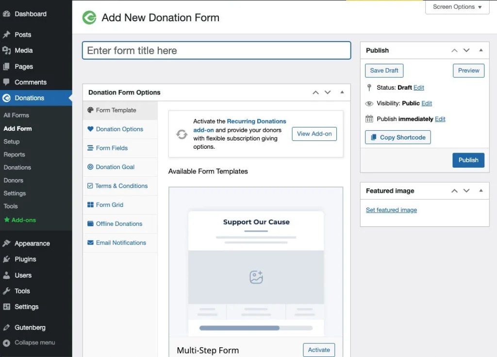 GiveWP Setup Wizard