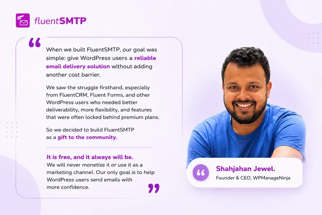Md Shahjahan Speech_ Founders POV on FluentSMTP