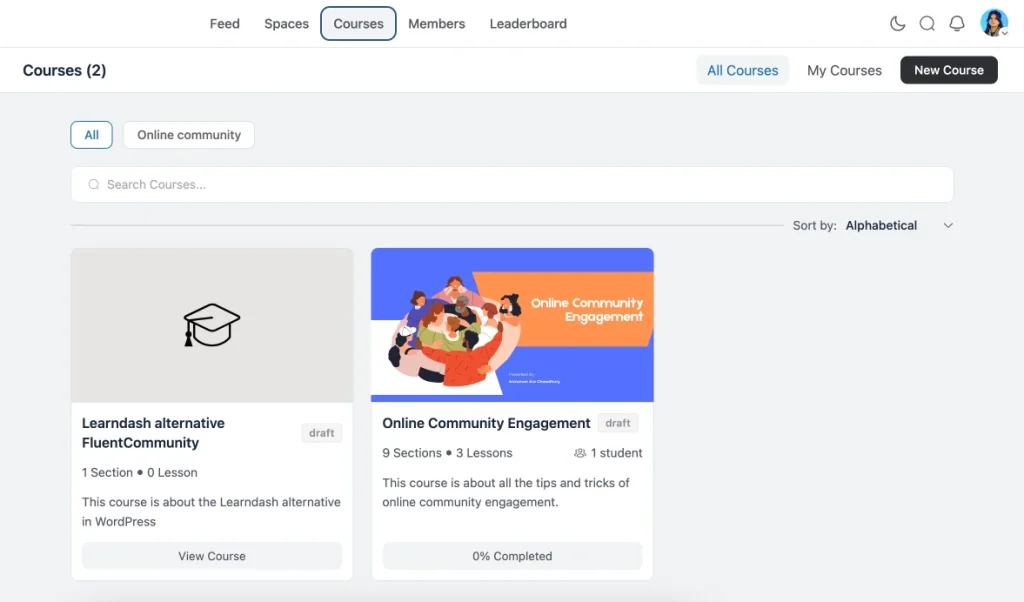 Add a Course or Resource Library