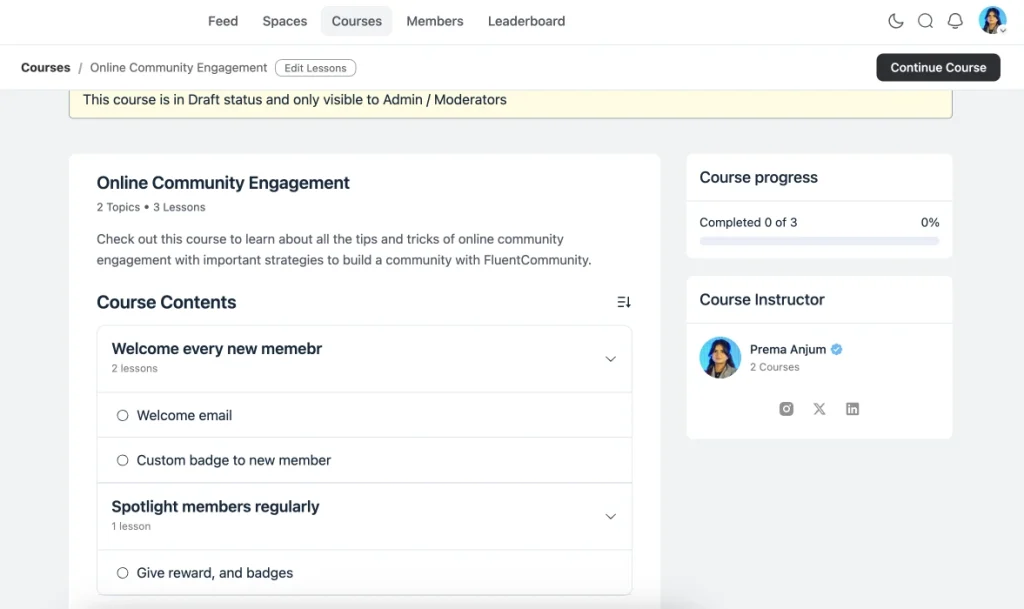 Add a Course or Resource Library- Setup Course