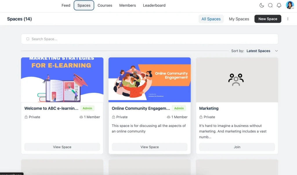 Create Spaces for Different Topics and Segments
