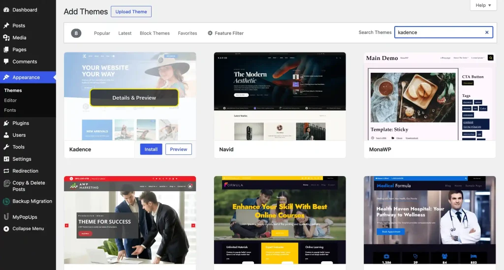 choose a clean and fast theme for your blog