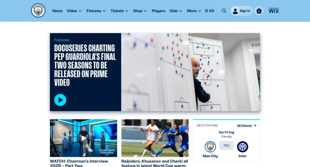 manchester city website