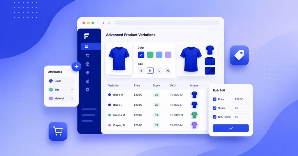 Featured image for Advanced Product Variations, Built In and Free with FluentCart