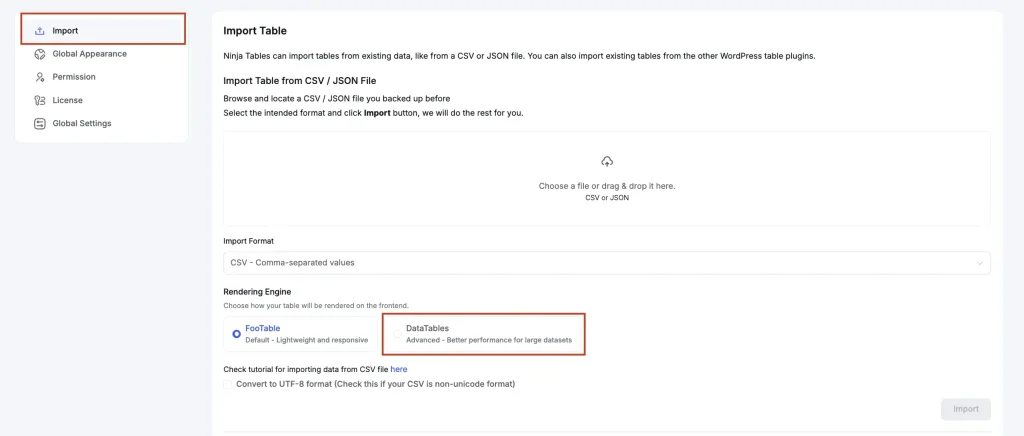 Import Big Data CSV file