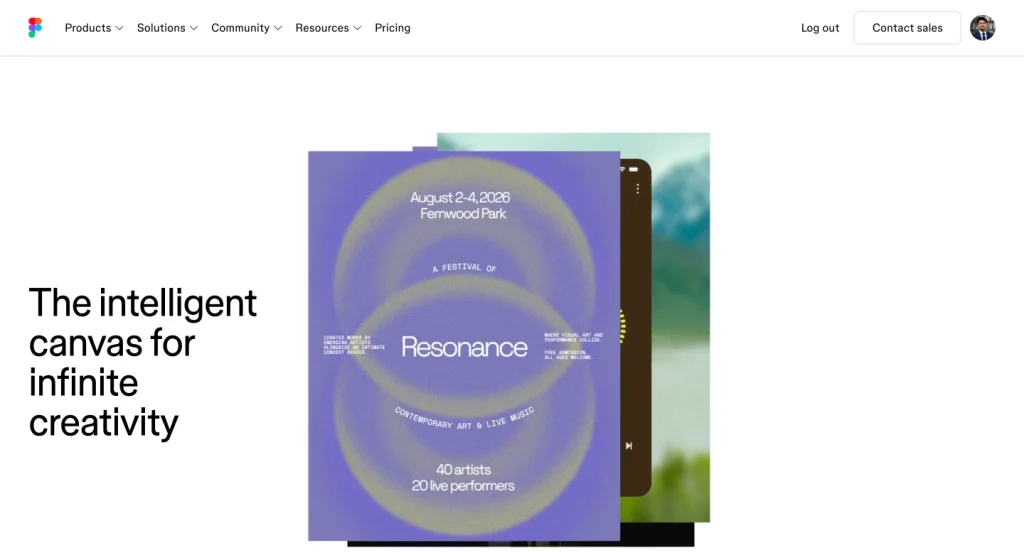Image Showing Figma Website frontend